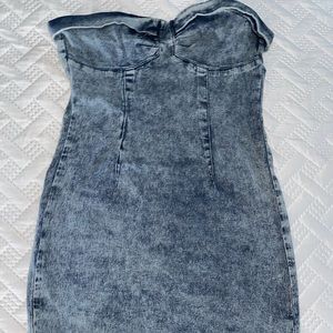 Stretch denim tube dress. Size Small.
